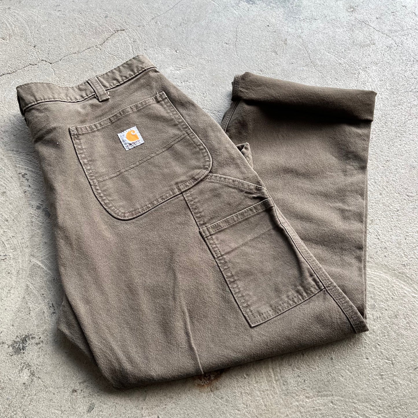 Vintage Dark Green Carhartt Carpenter Pants Size 38