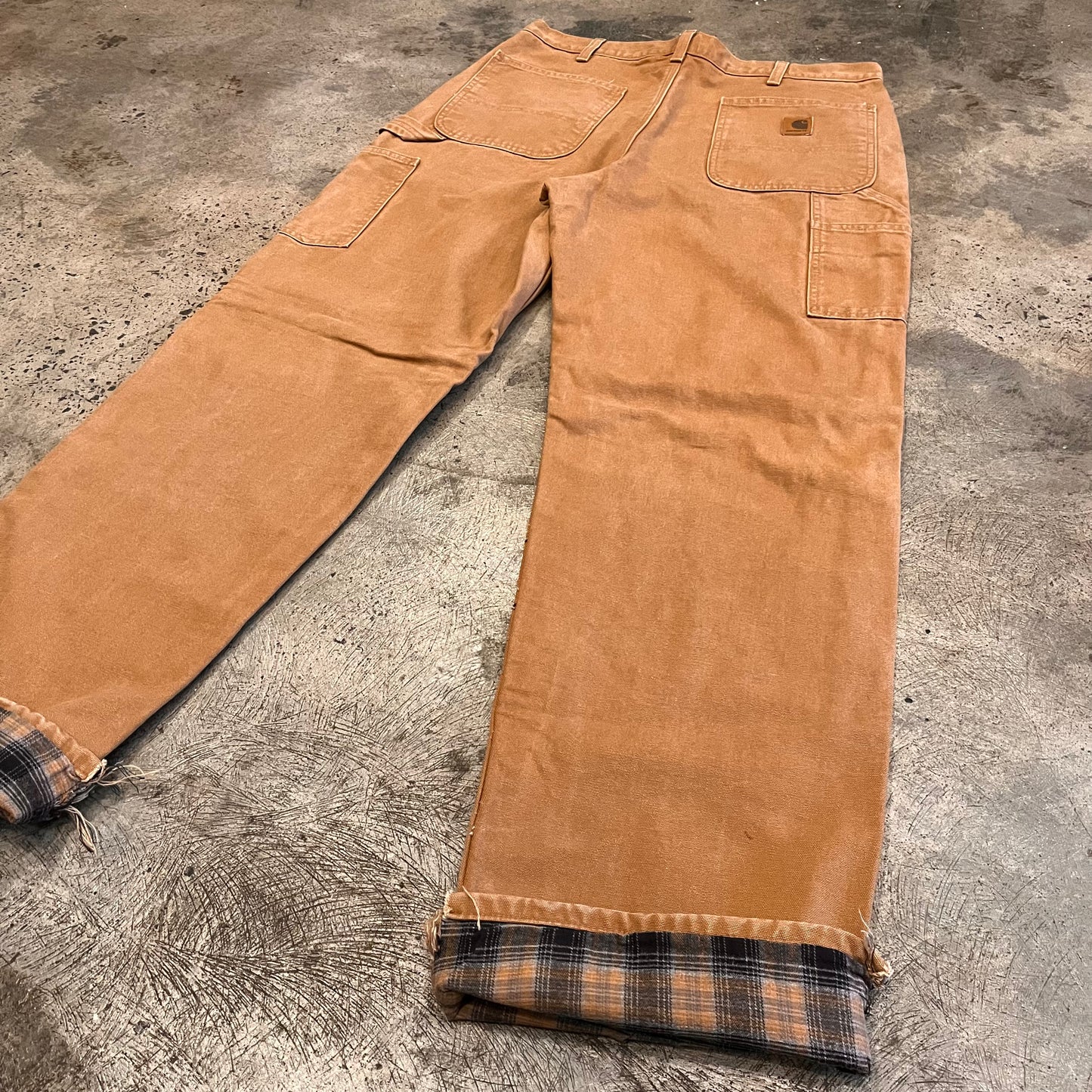 Flannel Lined Carhartt Carpenter Pants Size 34