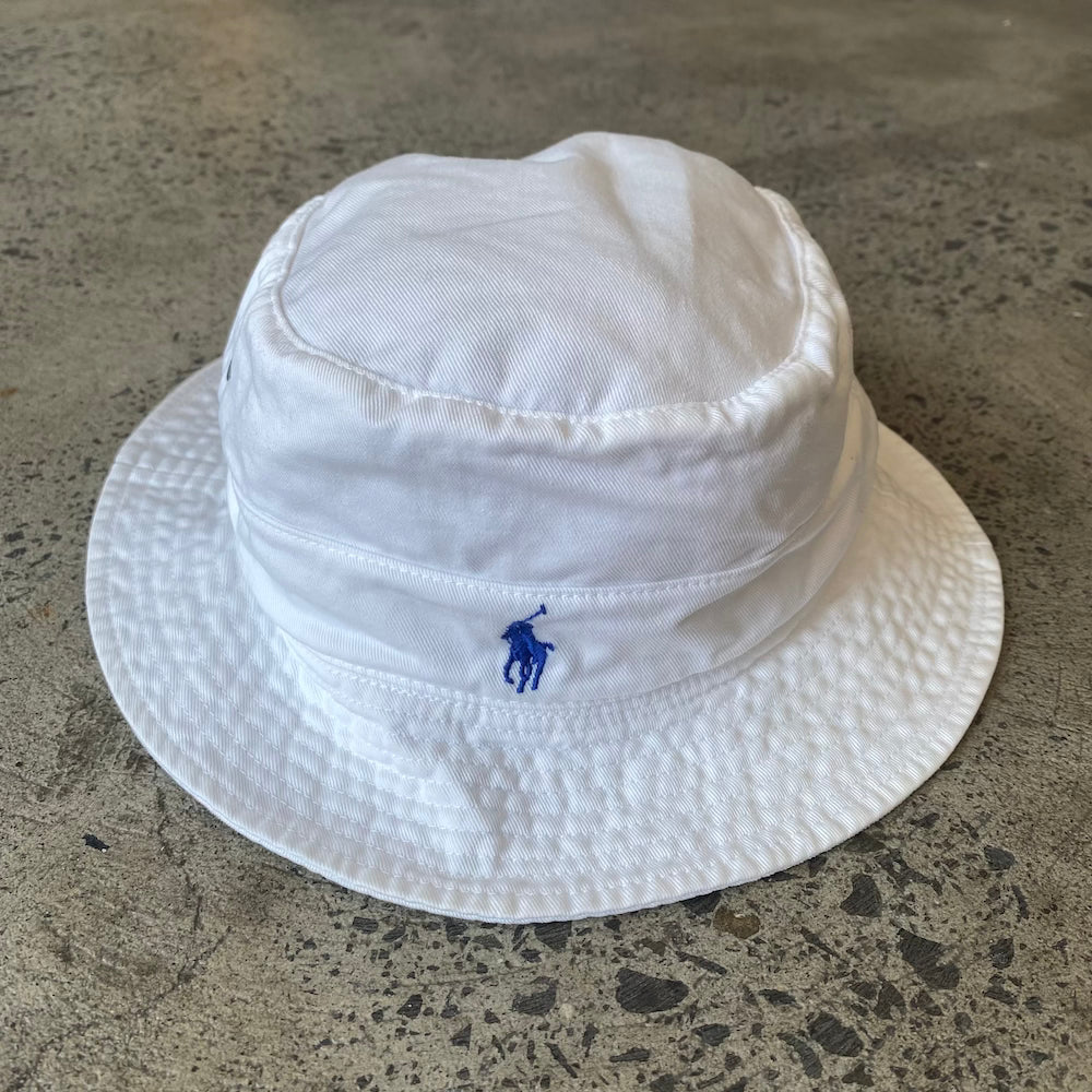 White Ralph Lauren Bucket Hat