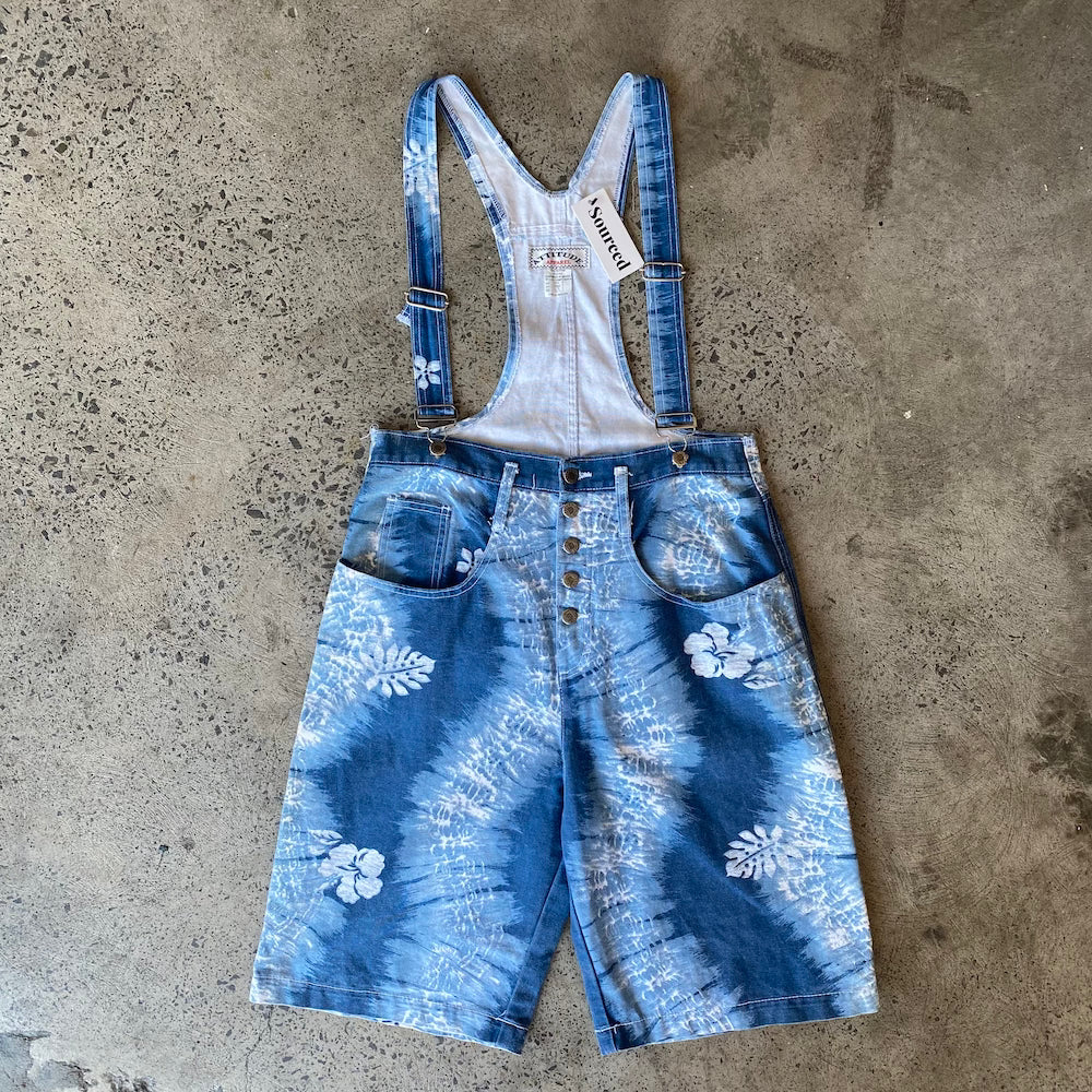 Hawaiian Blue Short Overalls