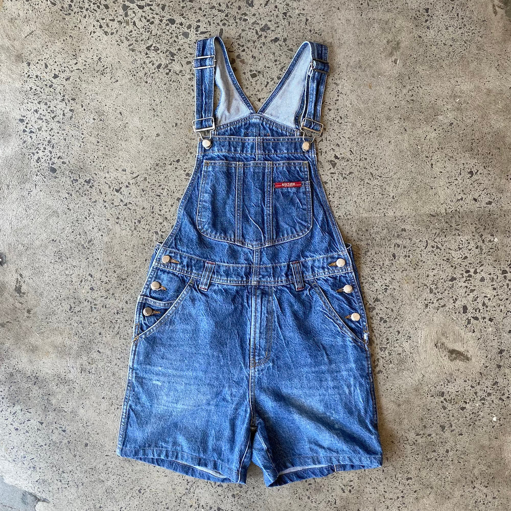 Clride Dark Denim Short Overalls (Clr!de)