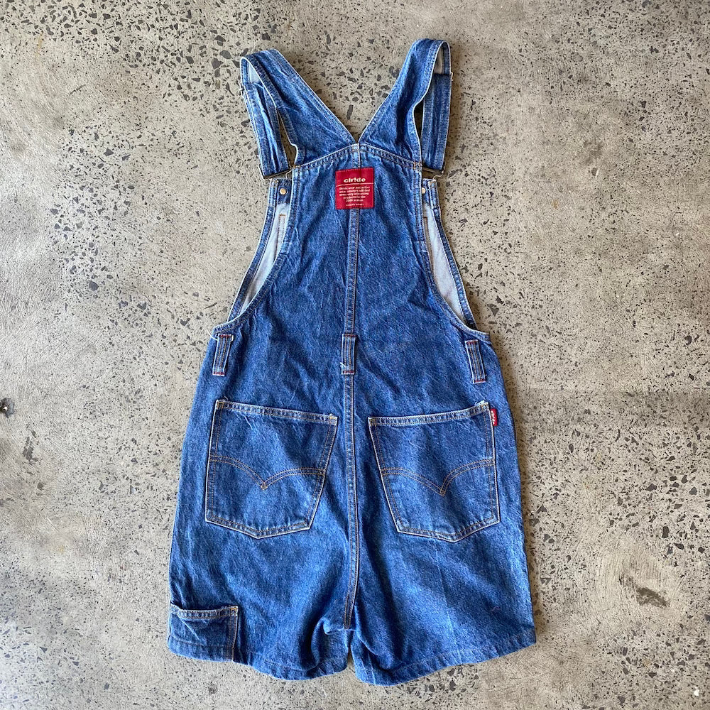 Clride Dark Denim Short Overalls (Clr!de)