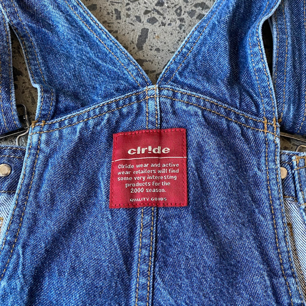 Clride Dark Denim Short Overalls (Clr!de)