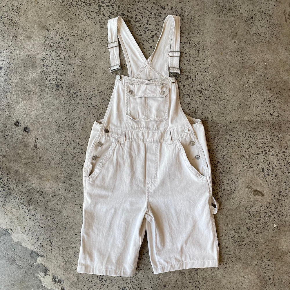 Squeeze Off White Short Overalls