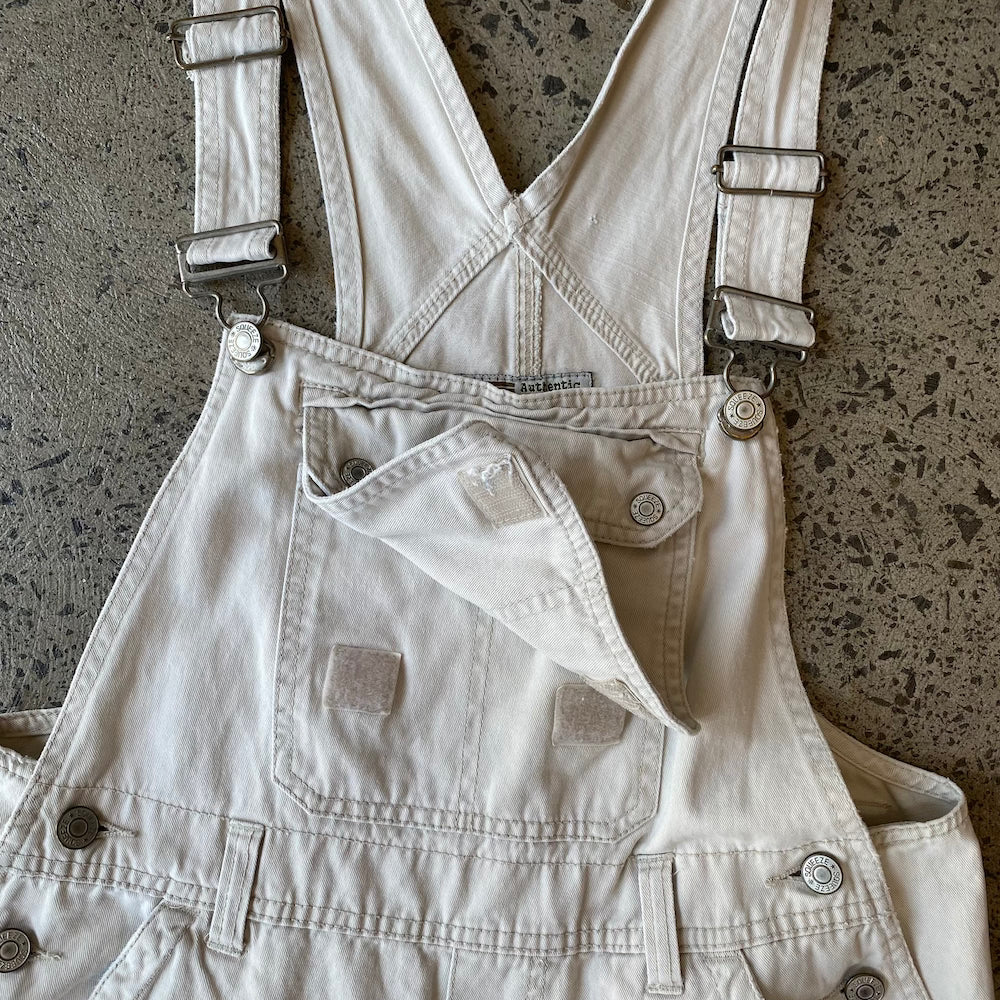 Squeeze Off White Short Overalls