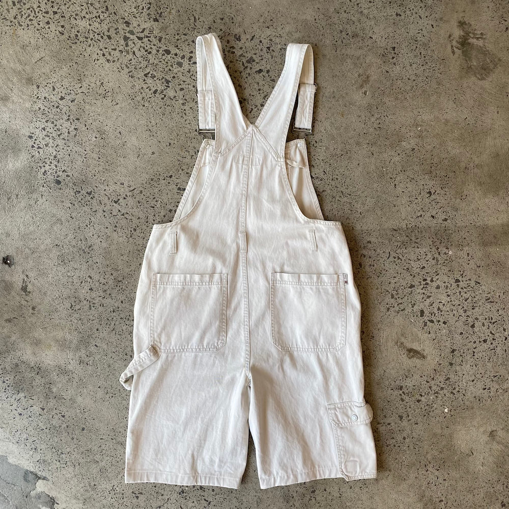 Squeeze Off White Short Overalls