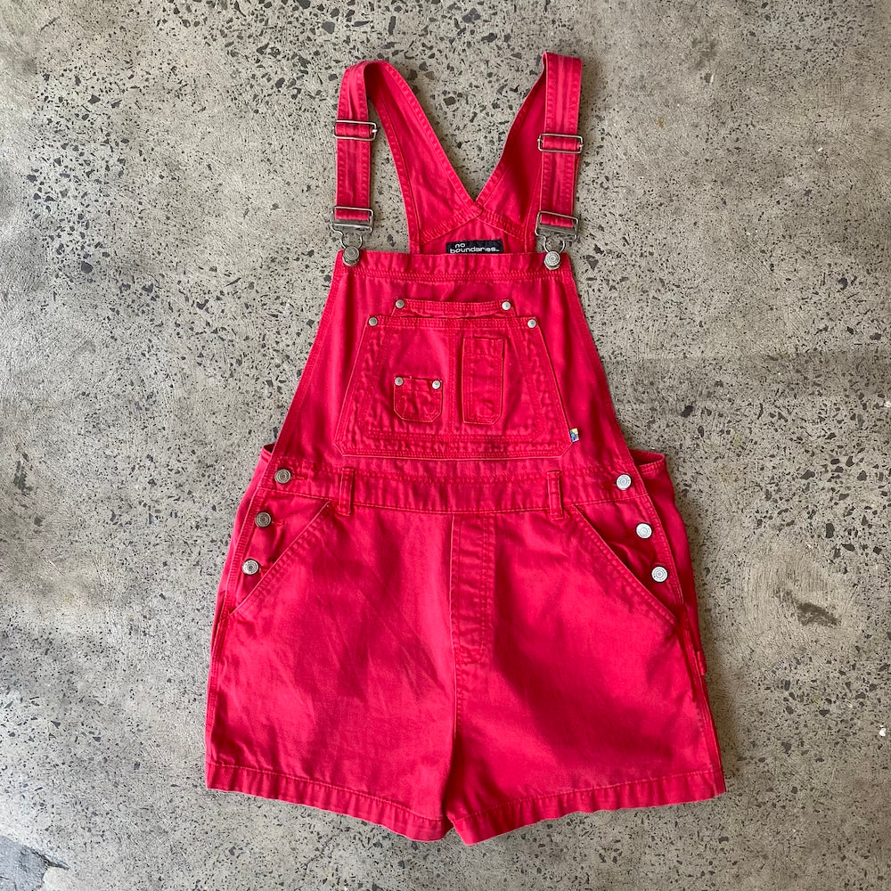 Red No Boundaries Short Overalls
