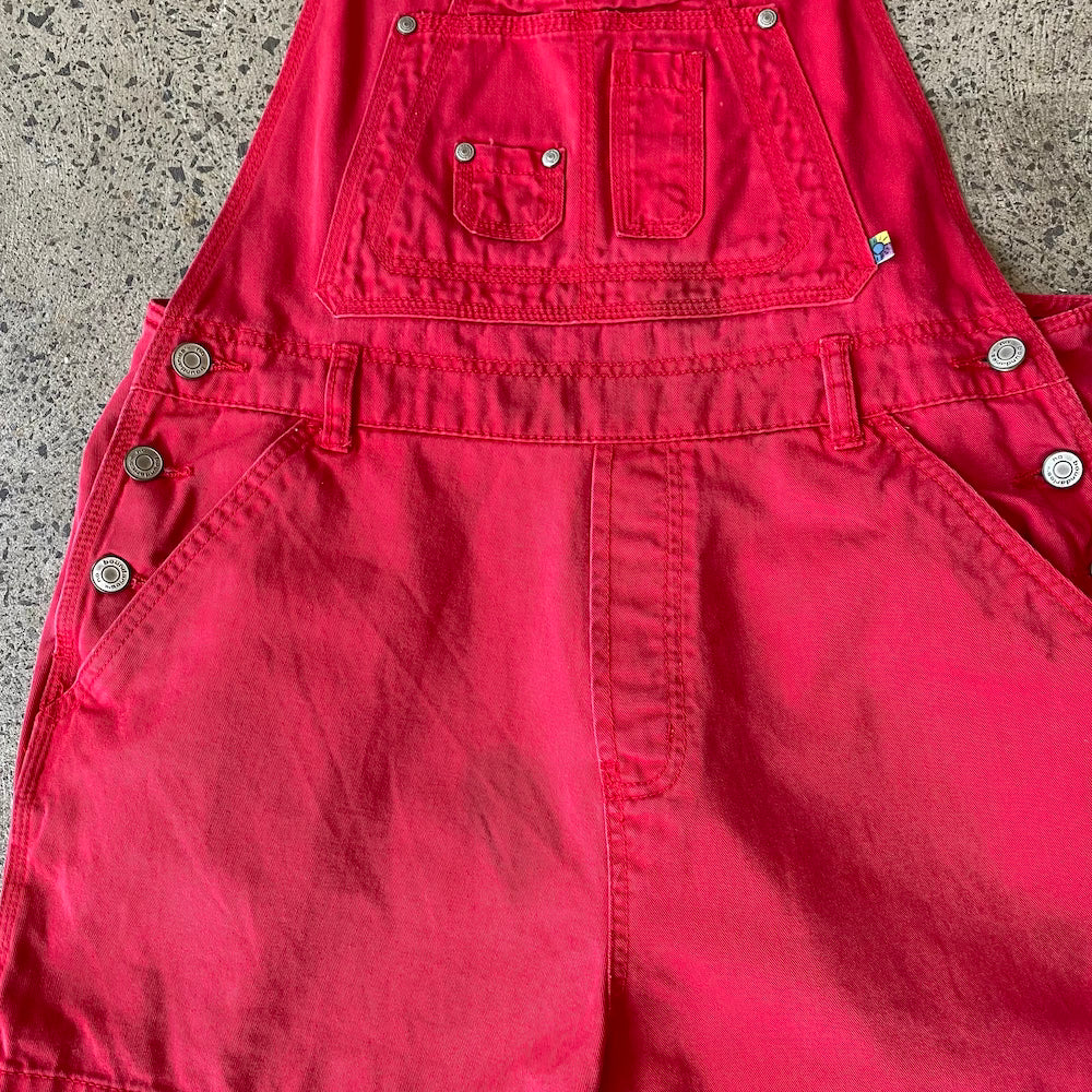 Red No Boundaries Short Overalls