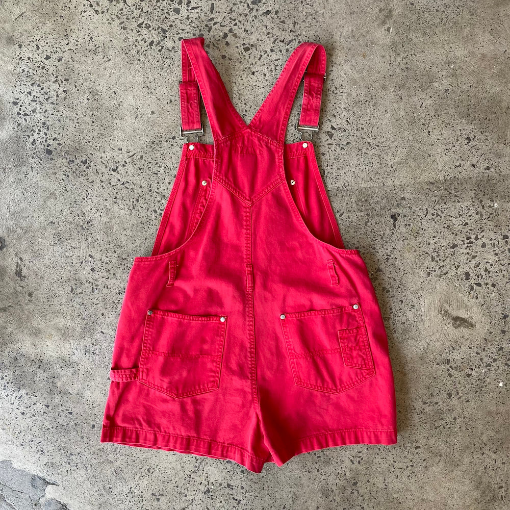 Red No Boundaries Short Overalls