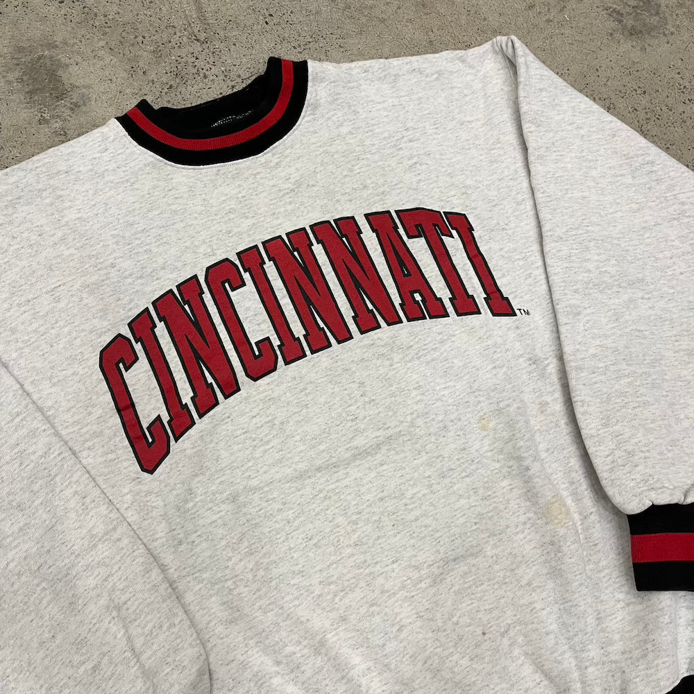 Cincinnati Red & Black Stripe Vintage Sweater