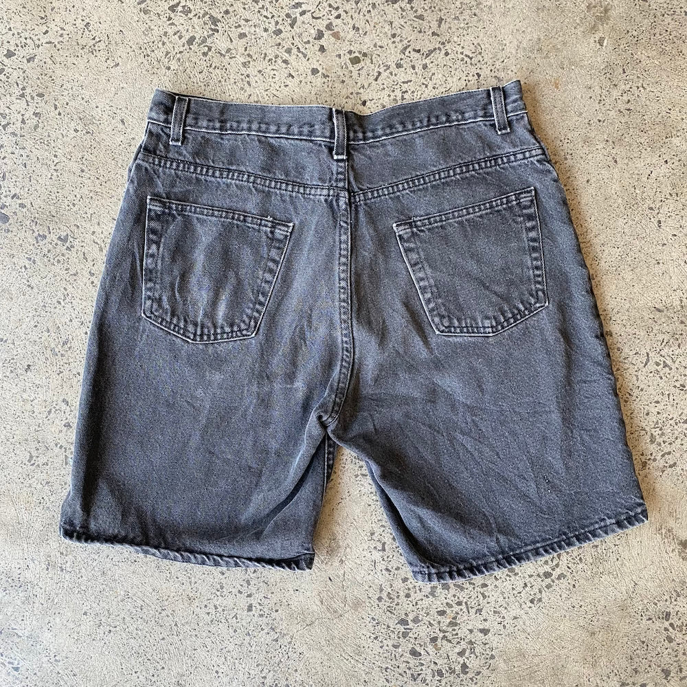 Black Backroad Blues 32" Denim Shorts Jorts