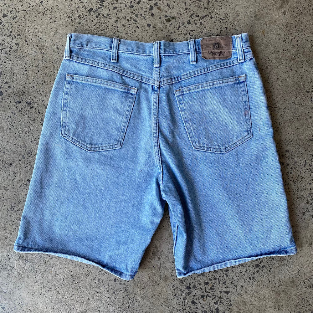 Wrangler 34" Light Denim Shorts Jorts