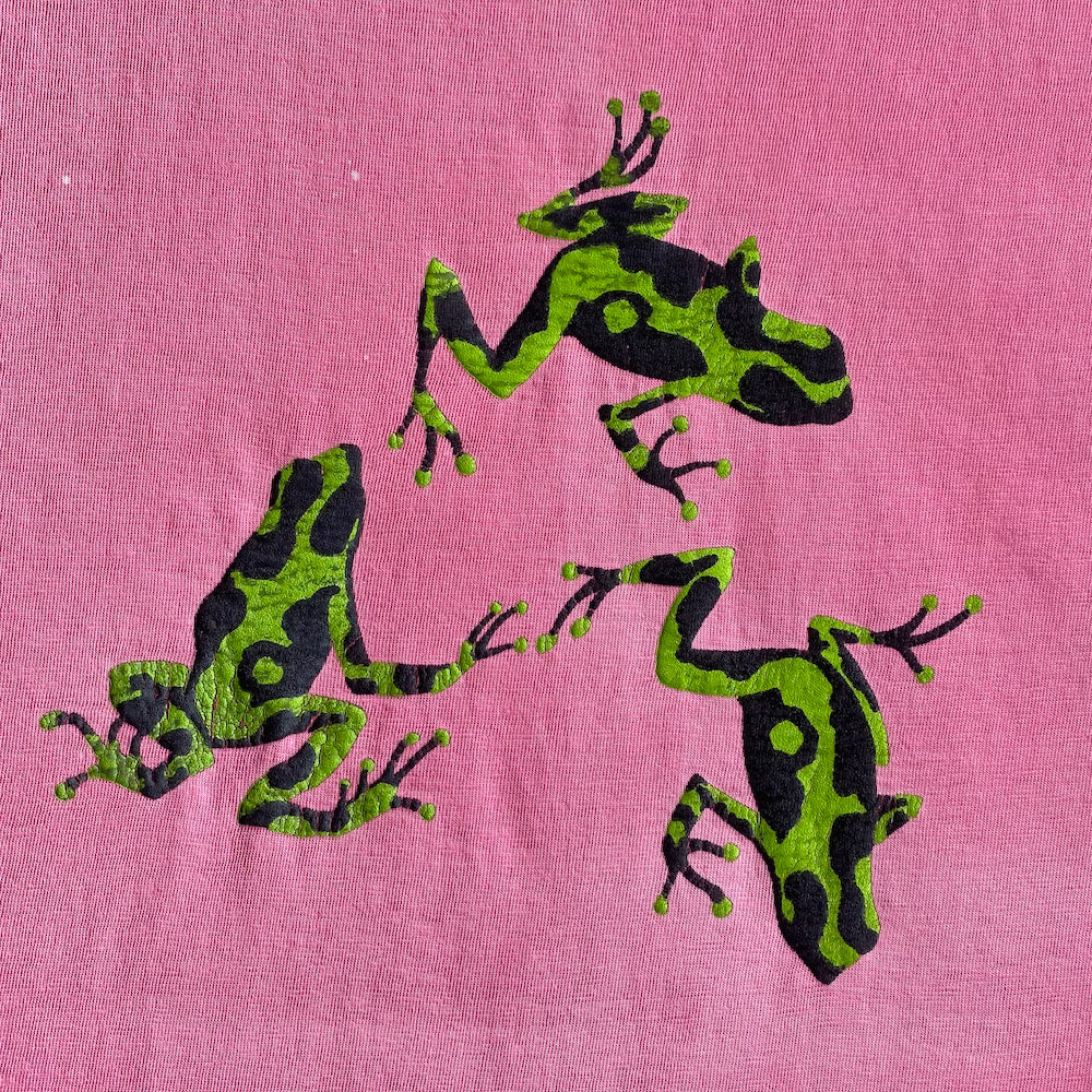 Green and Black Poison Dart Froggy Vintage T-shirt