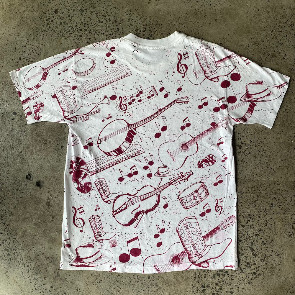 Country Music AOP Vintage T-shirt