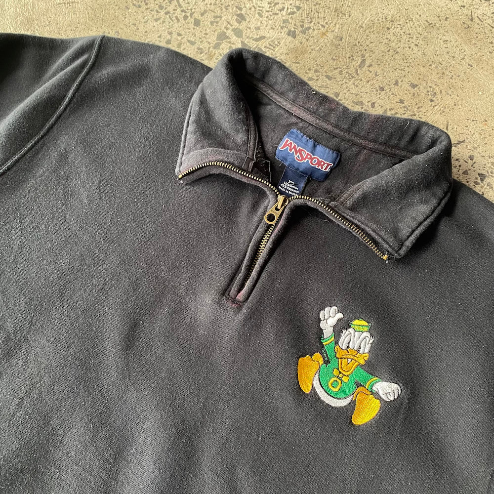 Oregon Ducks Vintage Quarter Zip Sweater