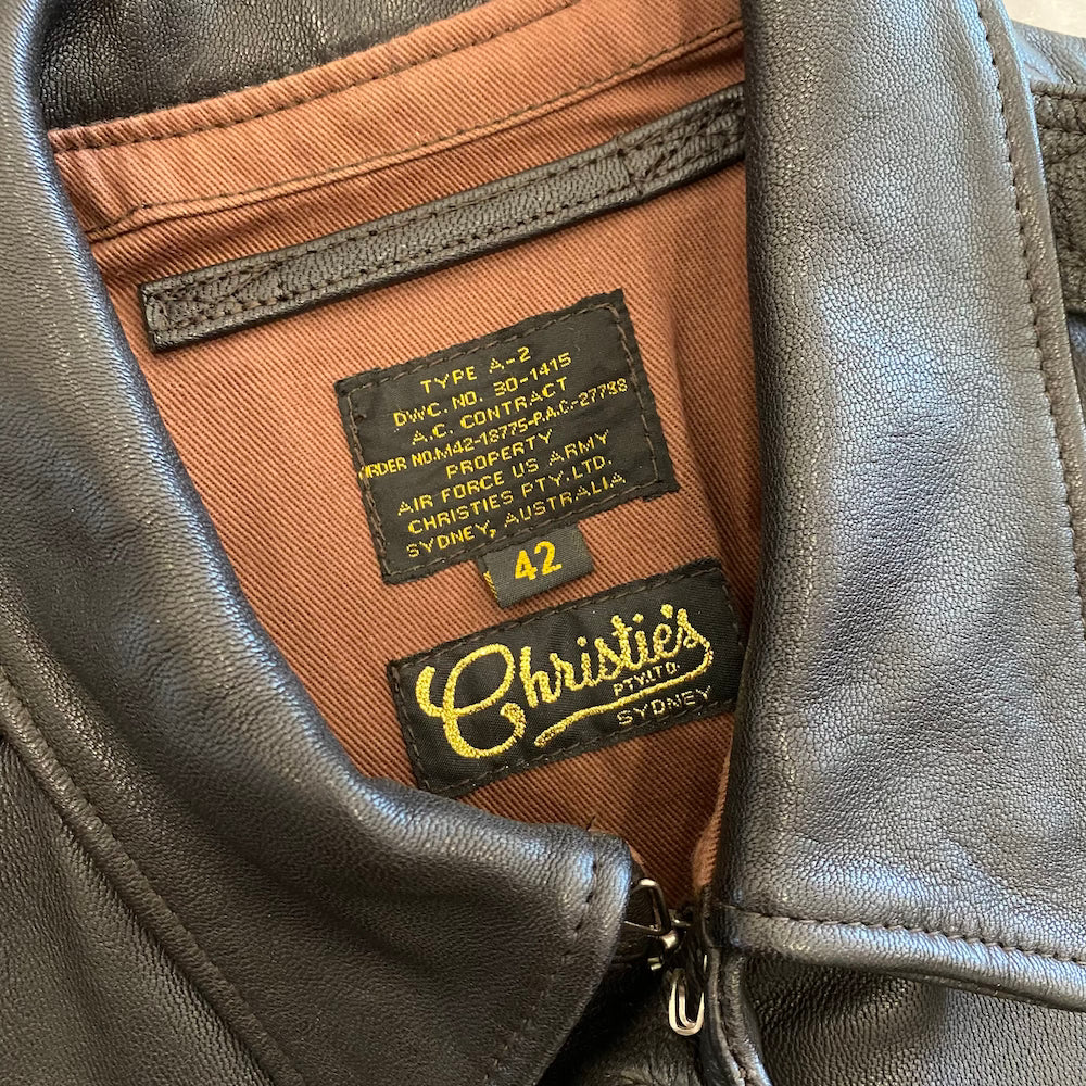 A2 Black Leather Aviation Jacket