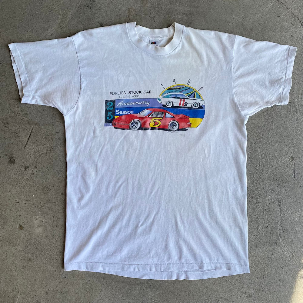 1990 Foreign Stock Car Racing 25th Season Vintage T-Shirt