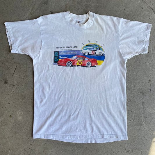 1990 Foreign Stock Car Racing 25th Season Vintage T-Shirt
