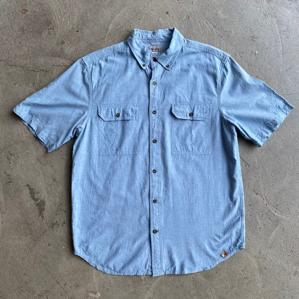 Carhartt Blue Short Sleeve Button Up