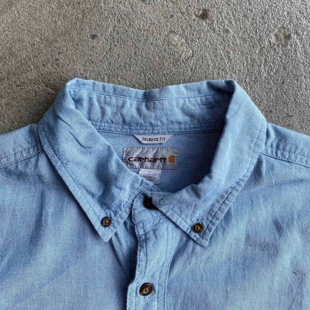 Carhartt Blue Short Sleeve Button Up