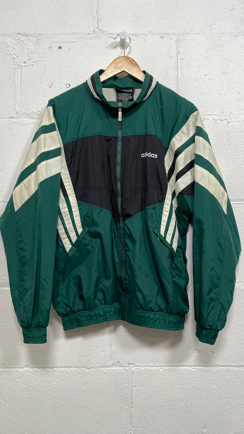 Green adidas jacket vintage hotsell