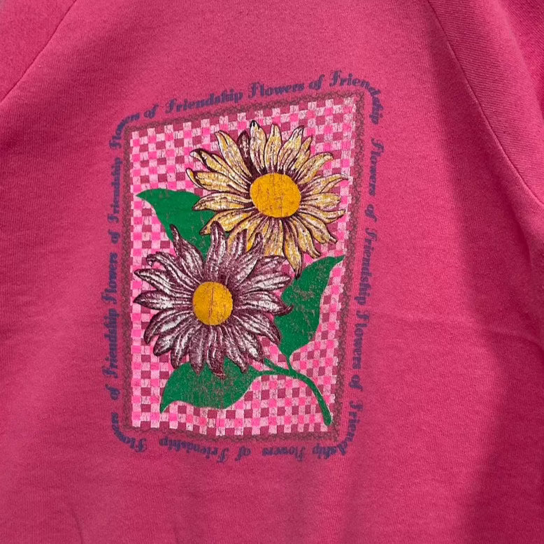 Sunflower 'Flowers of Friendship' 1990's Vintage Sweater