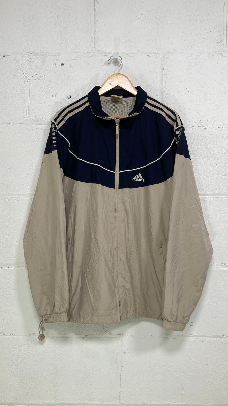 Blue vintage adidas on sale jacket