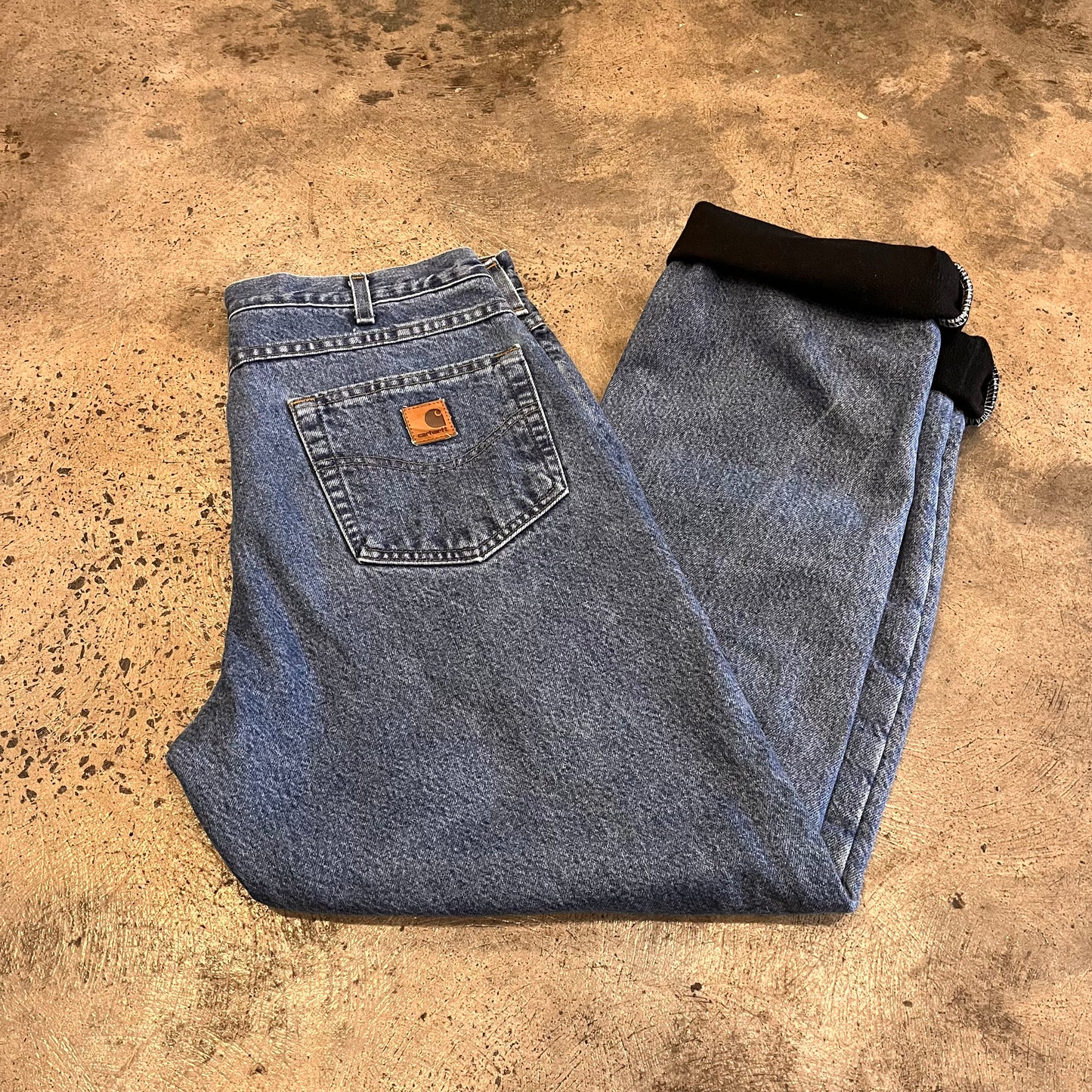 Carhartt Vintage Denim Jeans Thermal Lined Size 34