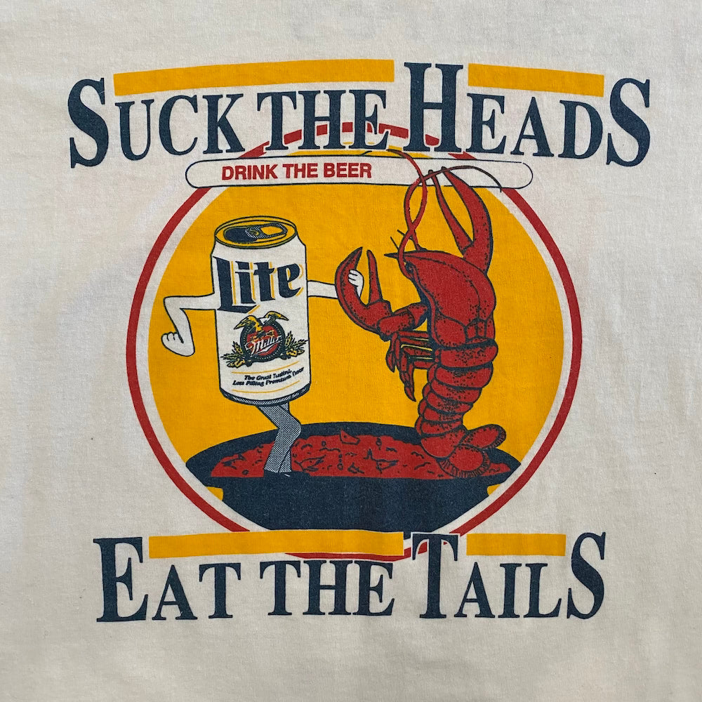 "Suck the Heads Eat the Tails" Miller Lite Vintage T-shirt