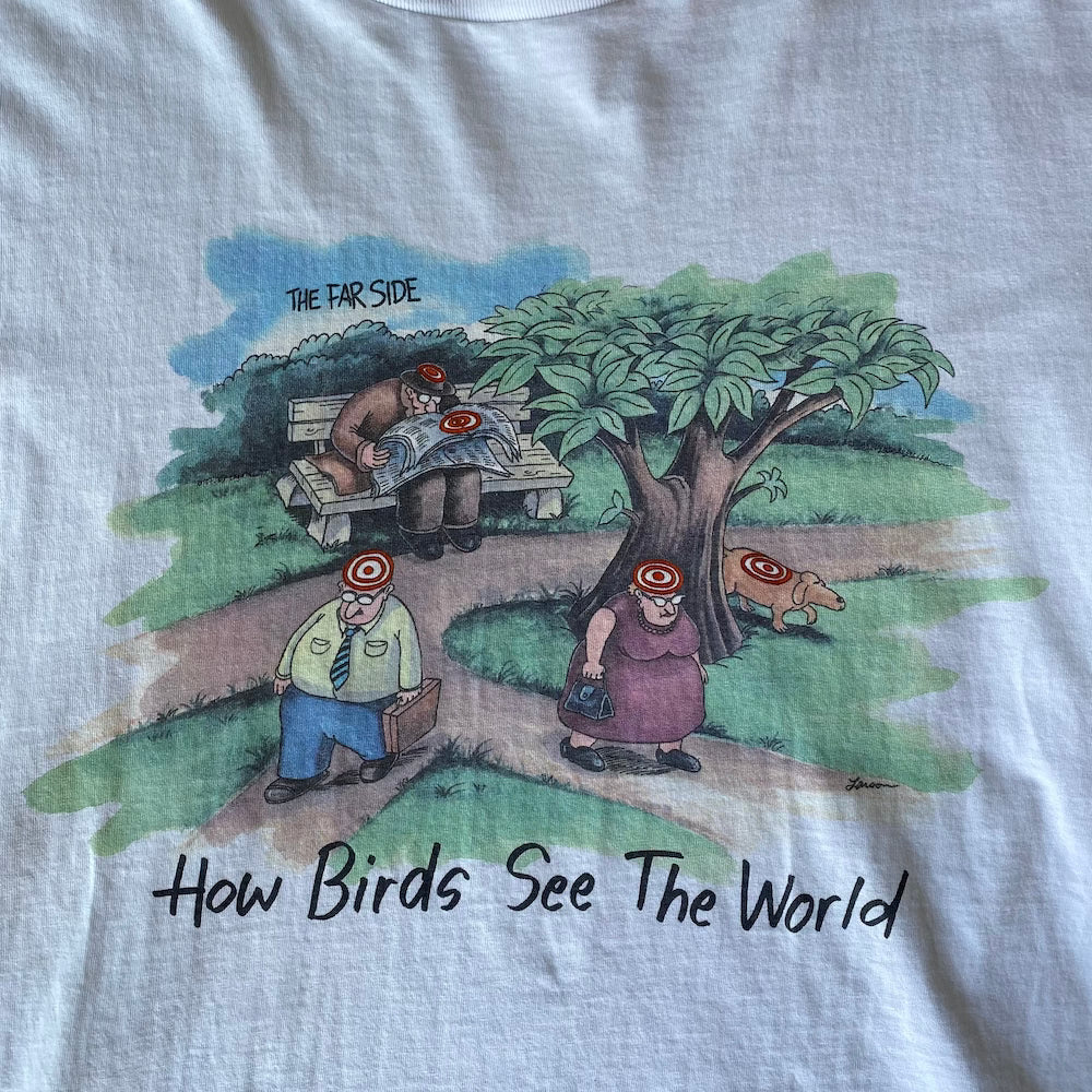 How Birds See the World, The Far Side 90s Vintage T-shirt