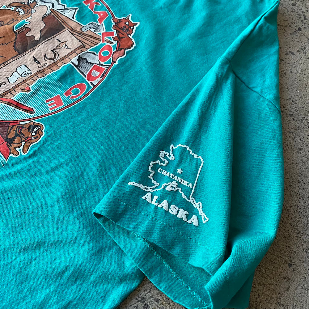 Chatanika Lodge, Alaska "Outhouse Race" 90s Vintage T-shirt