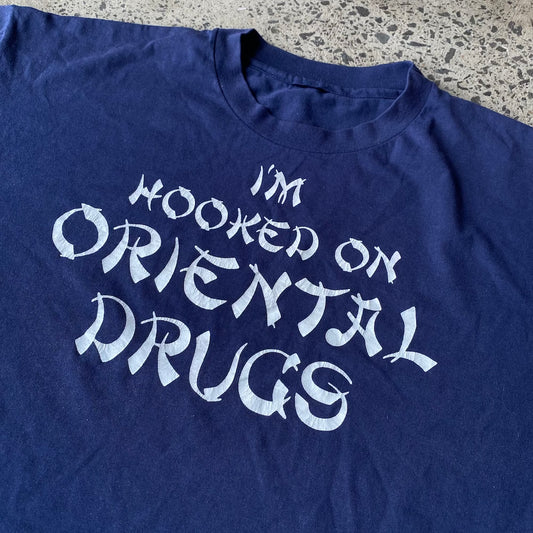 I'm Hooked on Oriental Drugs Old Milwaukee 90s T-shirt