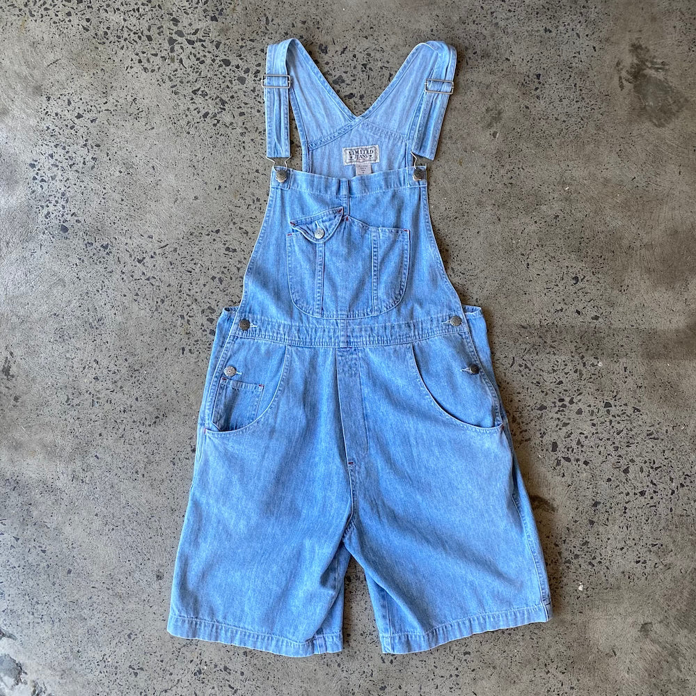 Limited Jeans Denim Blue Short Overalls