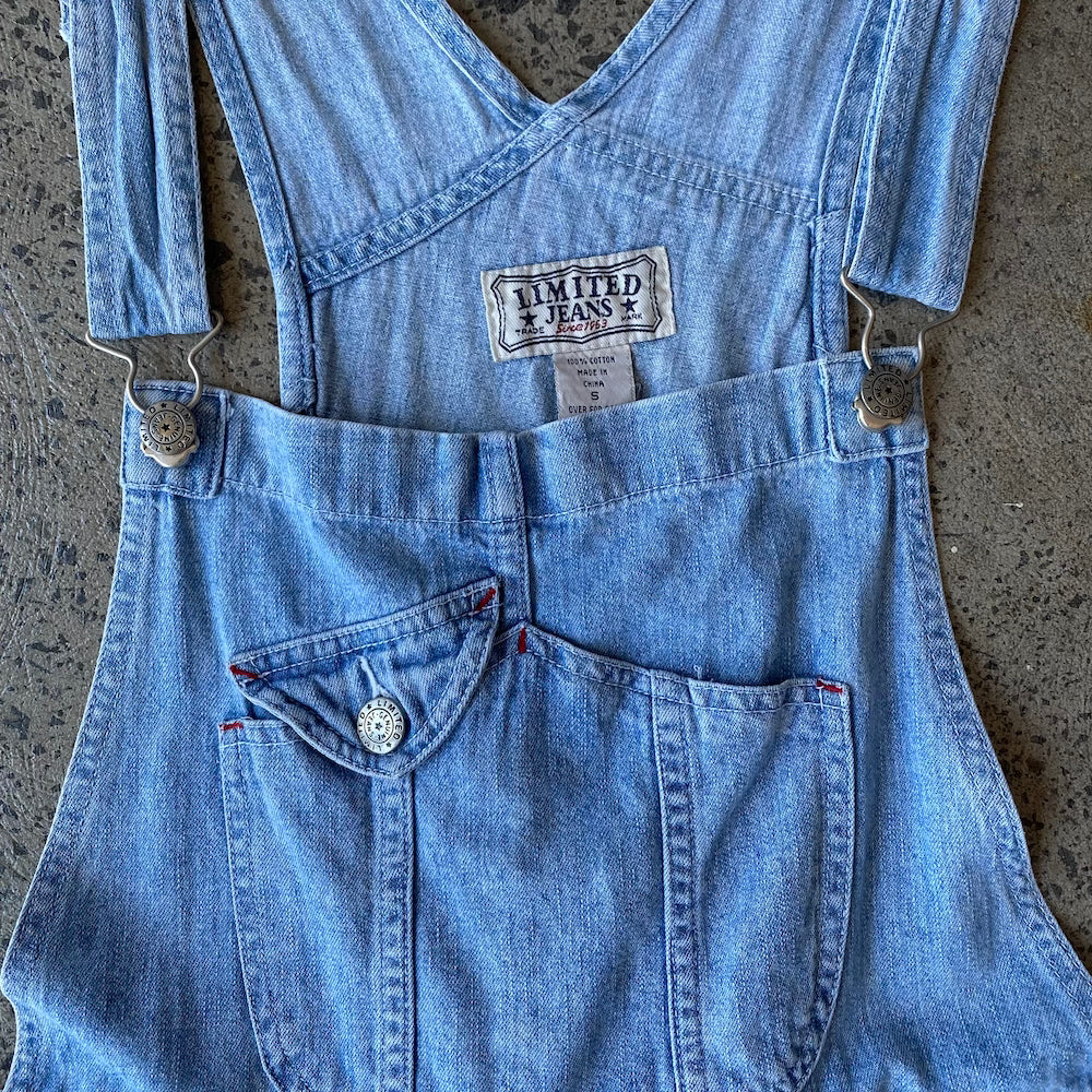 Limited Jeans Denim Blue Short Overalls