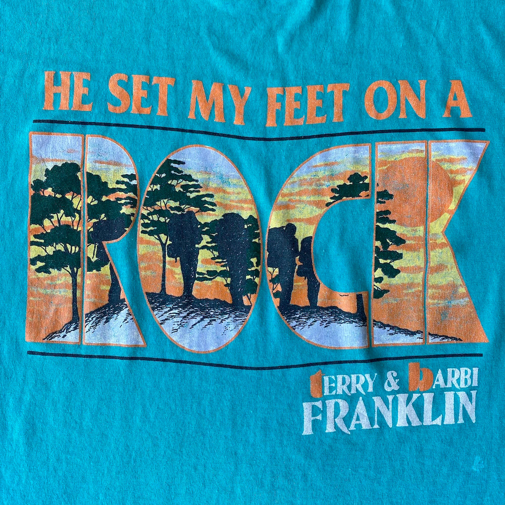 He Set my Feet on a Rock Vintage T-shirt