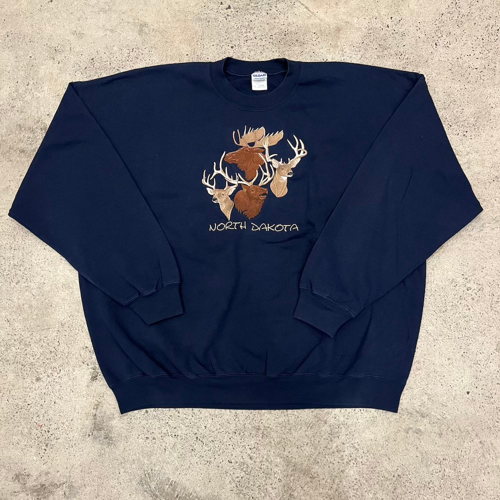 North Dakota Moose Vintage Sweater