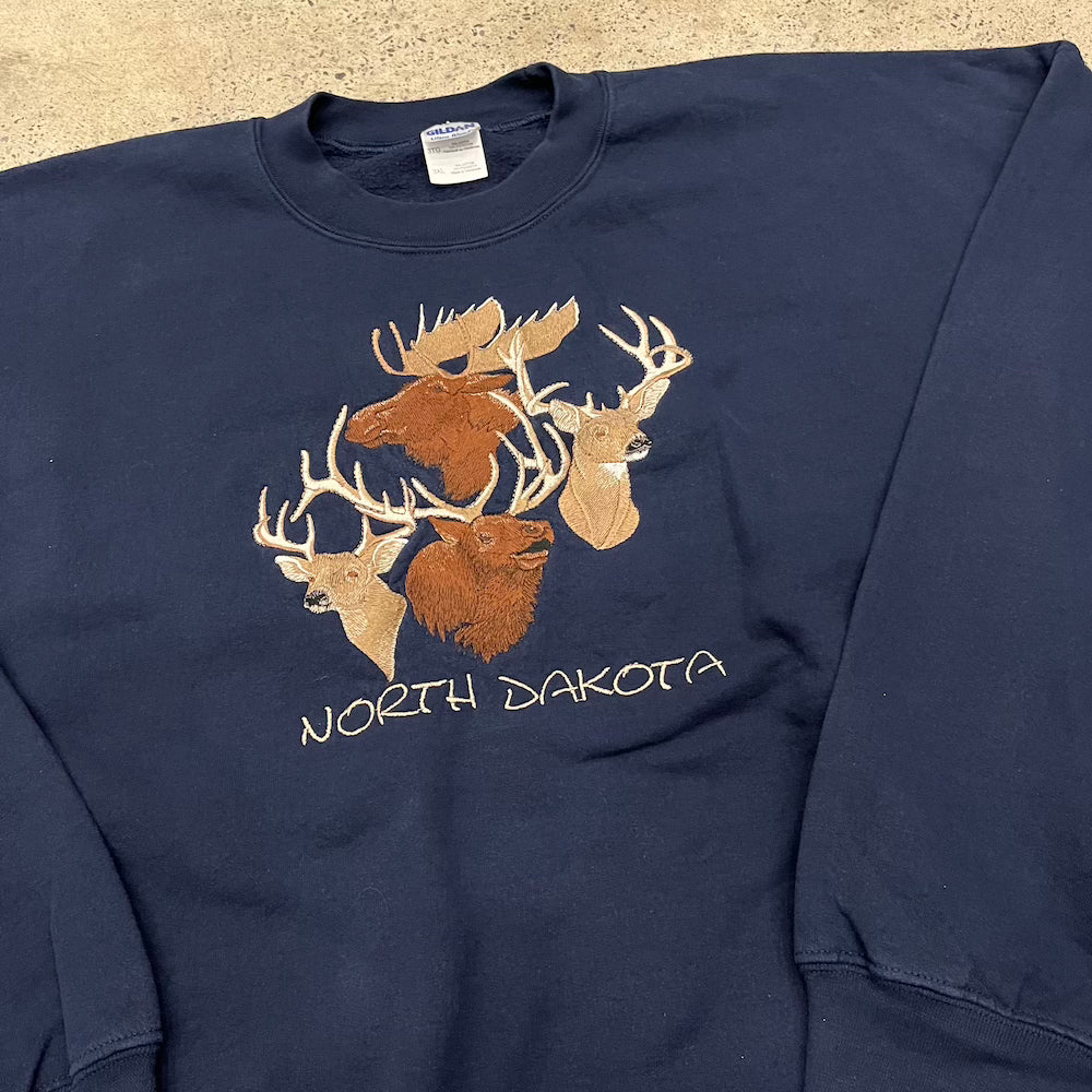 North Dakota Moose Vintage Sweater