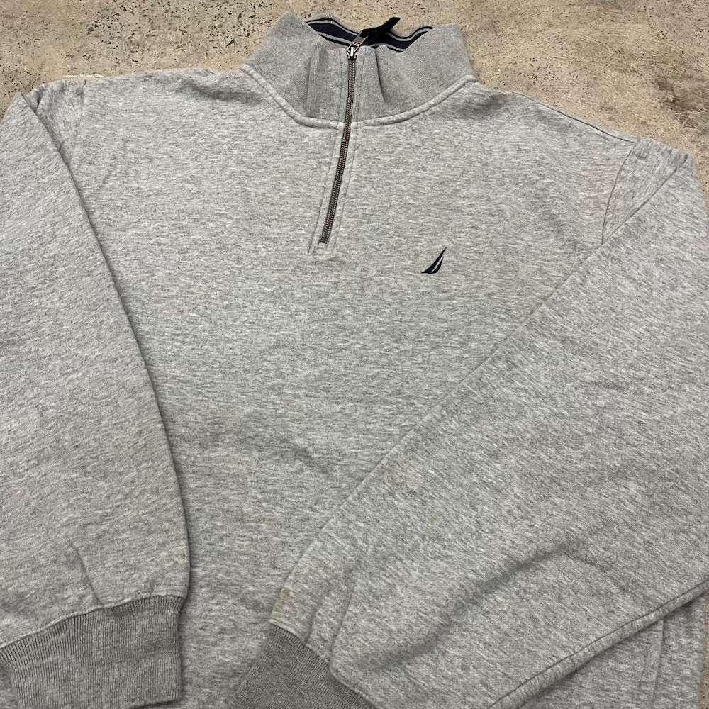 Nautica Marle Grey Quarter Zip with Pockets