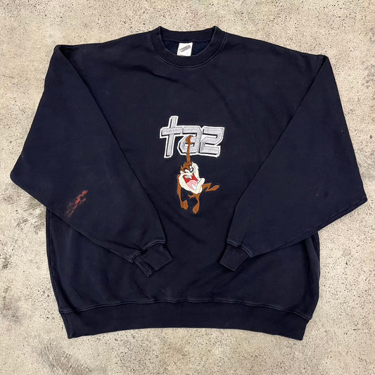 Embroidered Taz Warner Bros Vintage Sweater