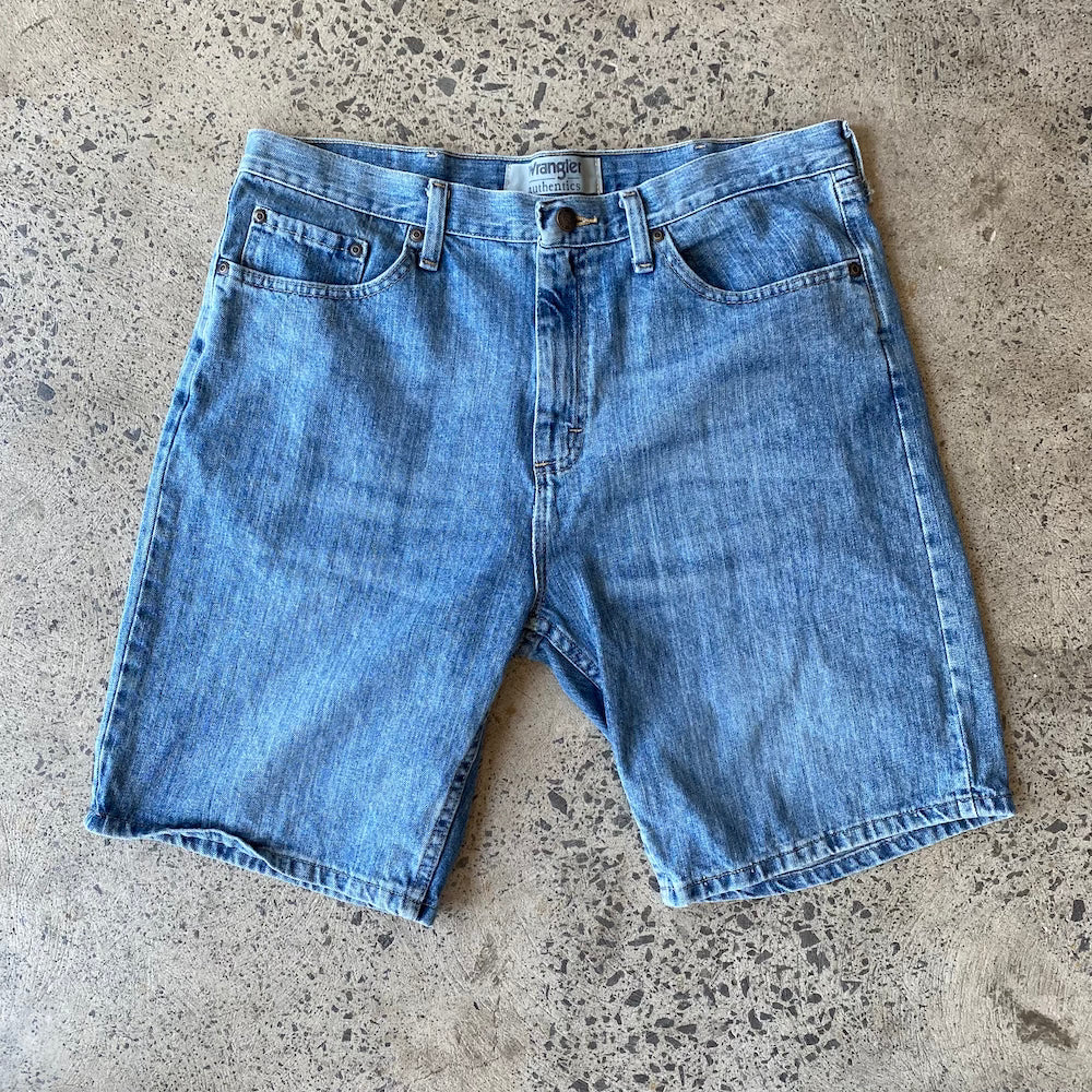 Wrangler 34" Dark Denim Shorts Jorts