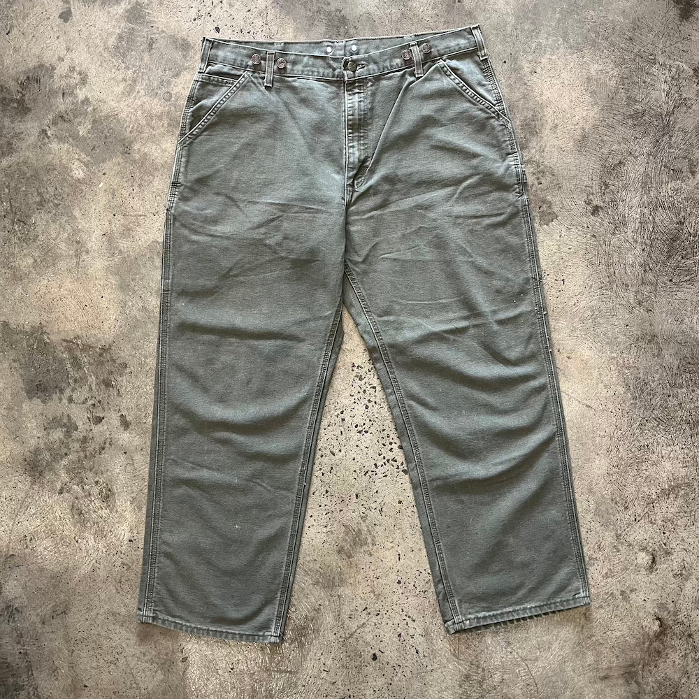 Vintage Carhartt Carpenter Pants Faded Dark Green