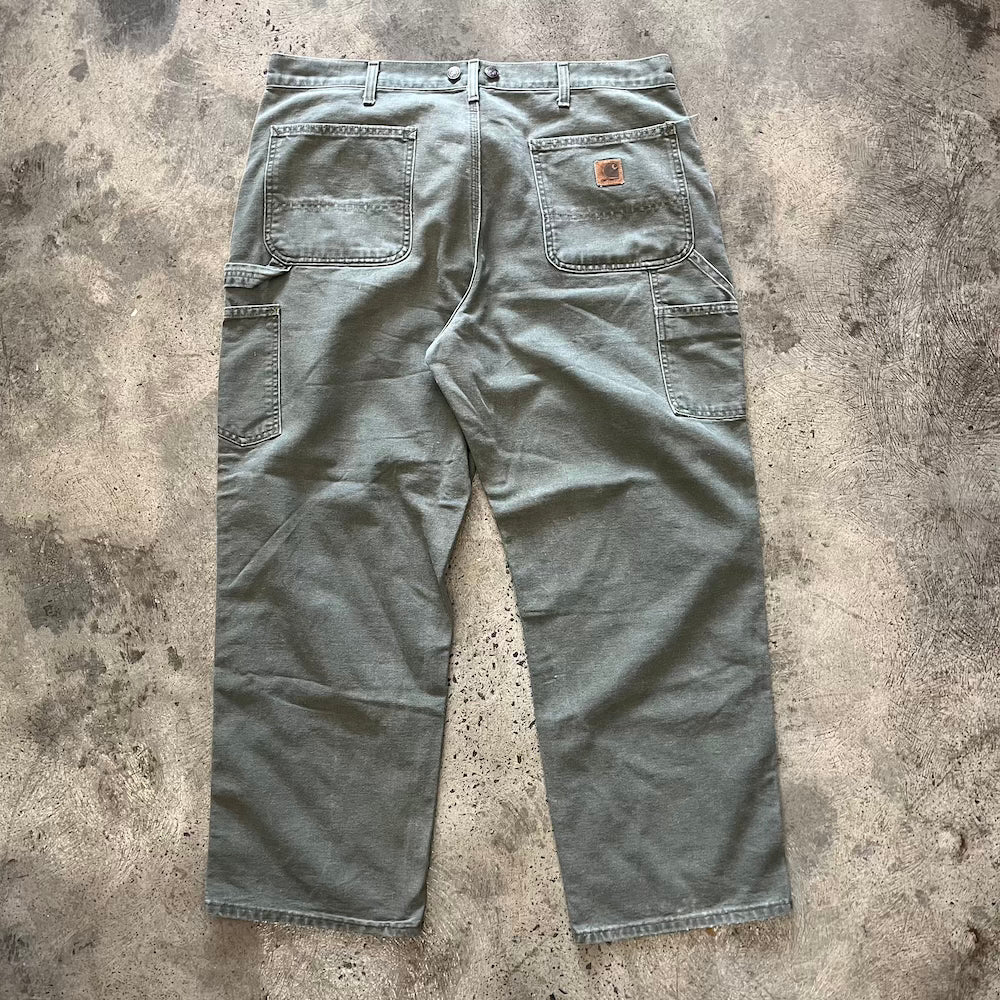 Vintage Carhartt Carpenter Pants Faded Dark Green