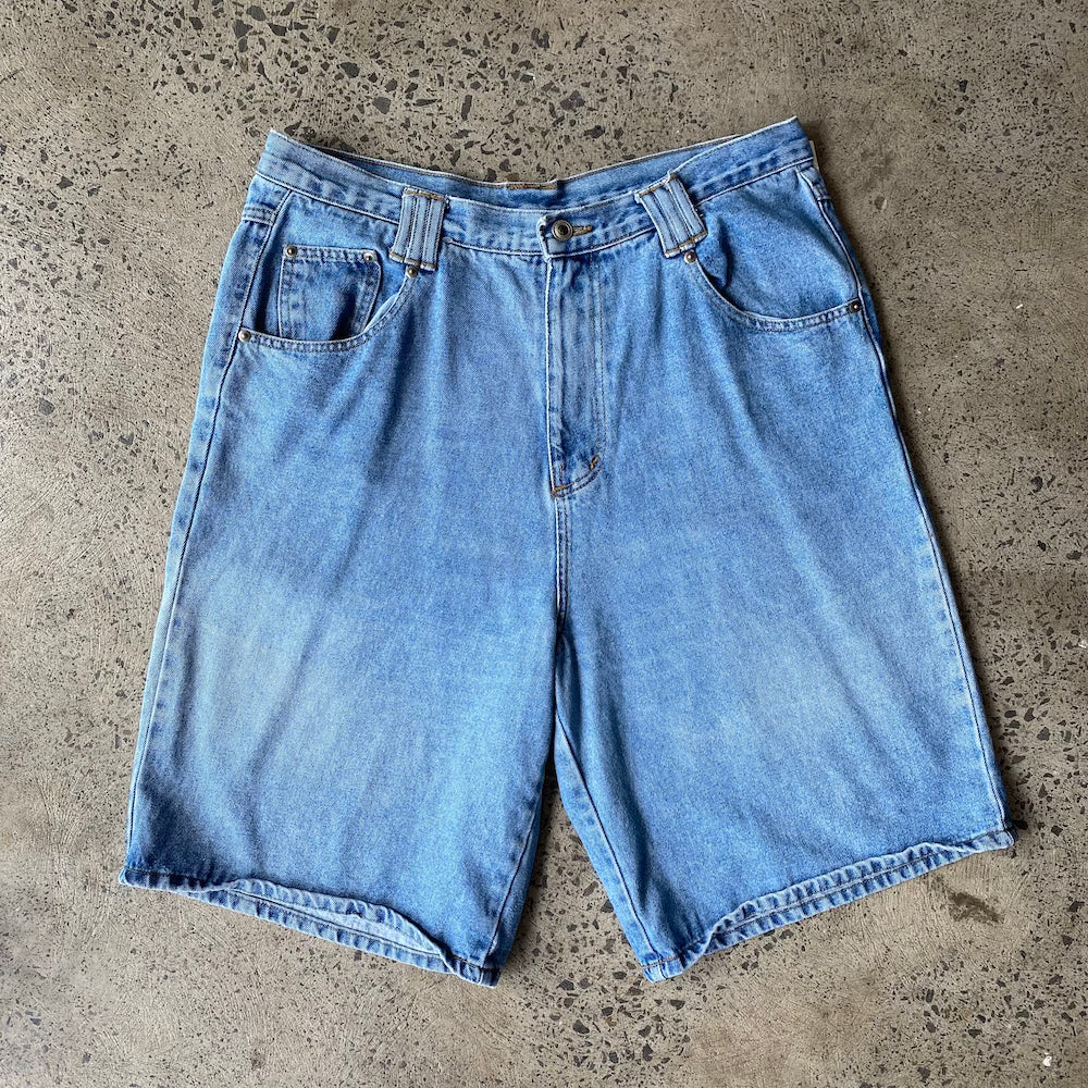 Invisible 35" Blue Denim Shorts Jorts