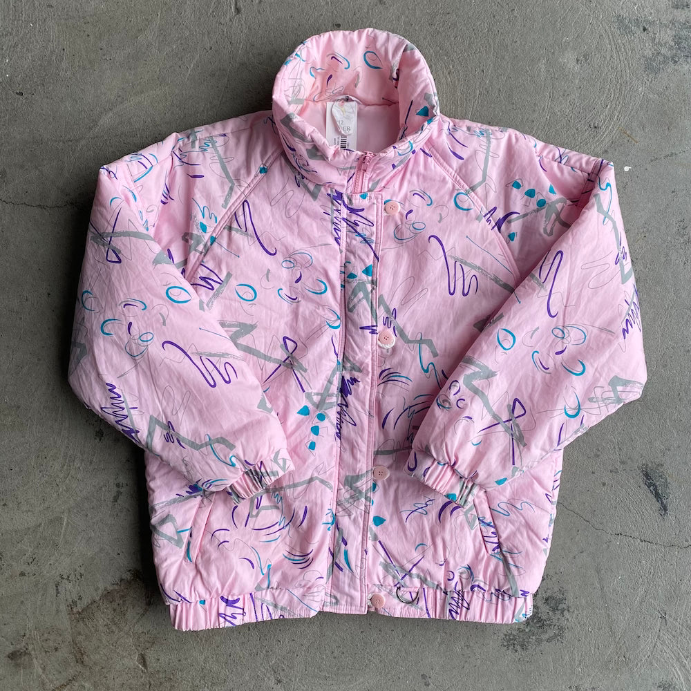 Baby Pink 80s Vintage Ski Jacket