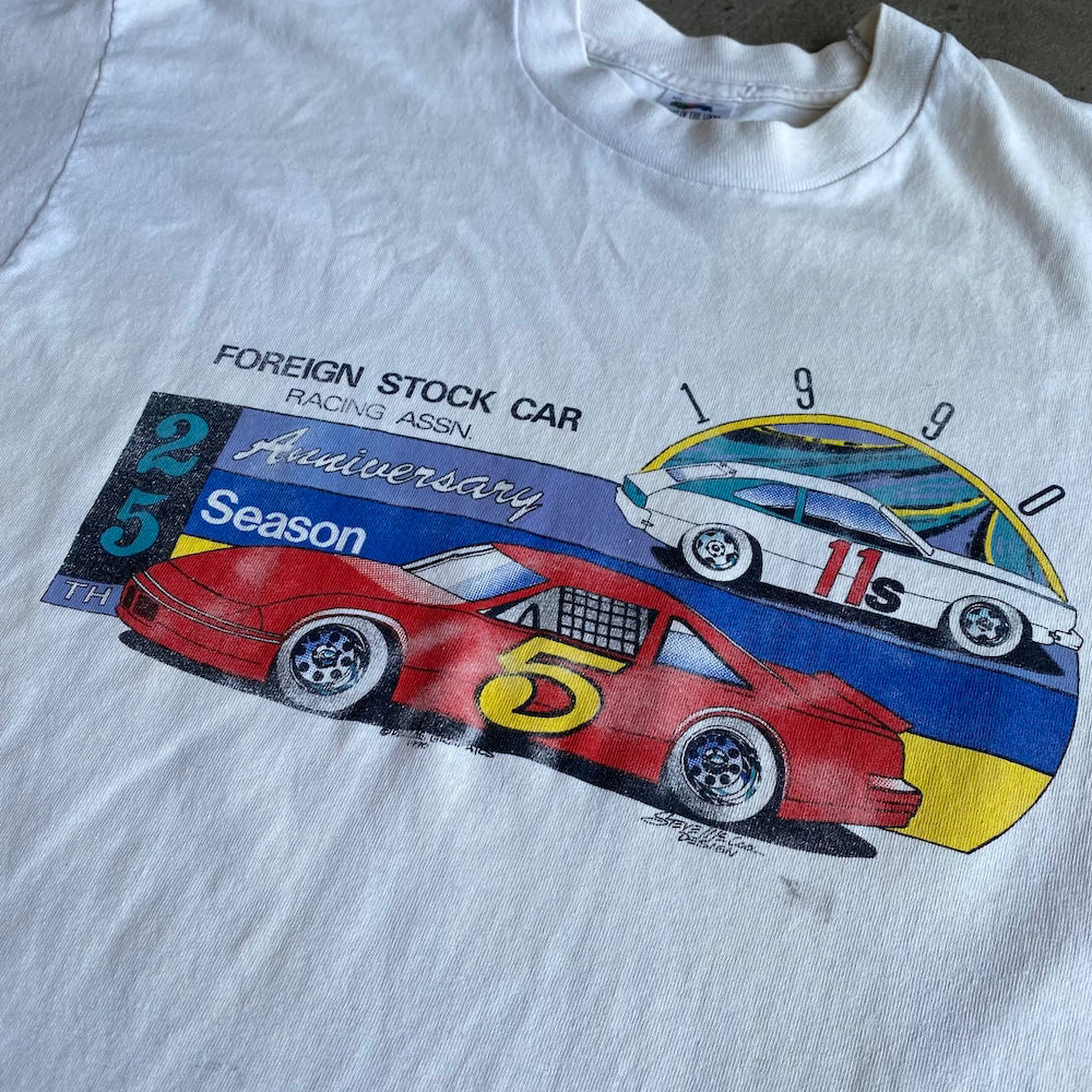 1990 Foreign Stock Car Racing 25th Season Vintage T-Shirt