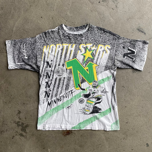 Minnesota North Stars 1991 Stanley Cup NHL AOP Vintage T-shirt