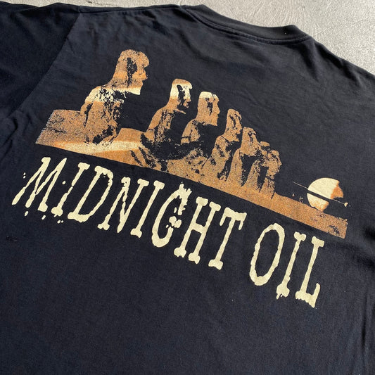 Midnight Oil 1993 Earth and Sun and Moon Long Sleeve Vintage T-Shirt