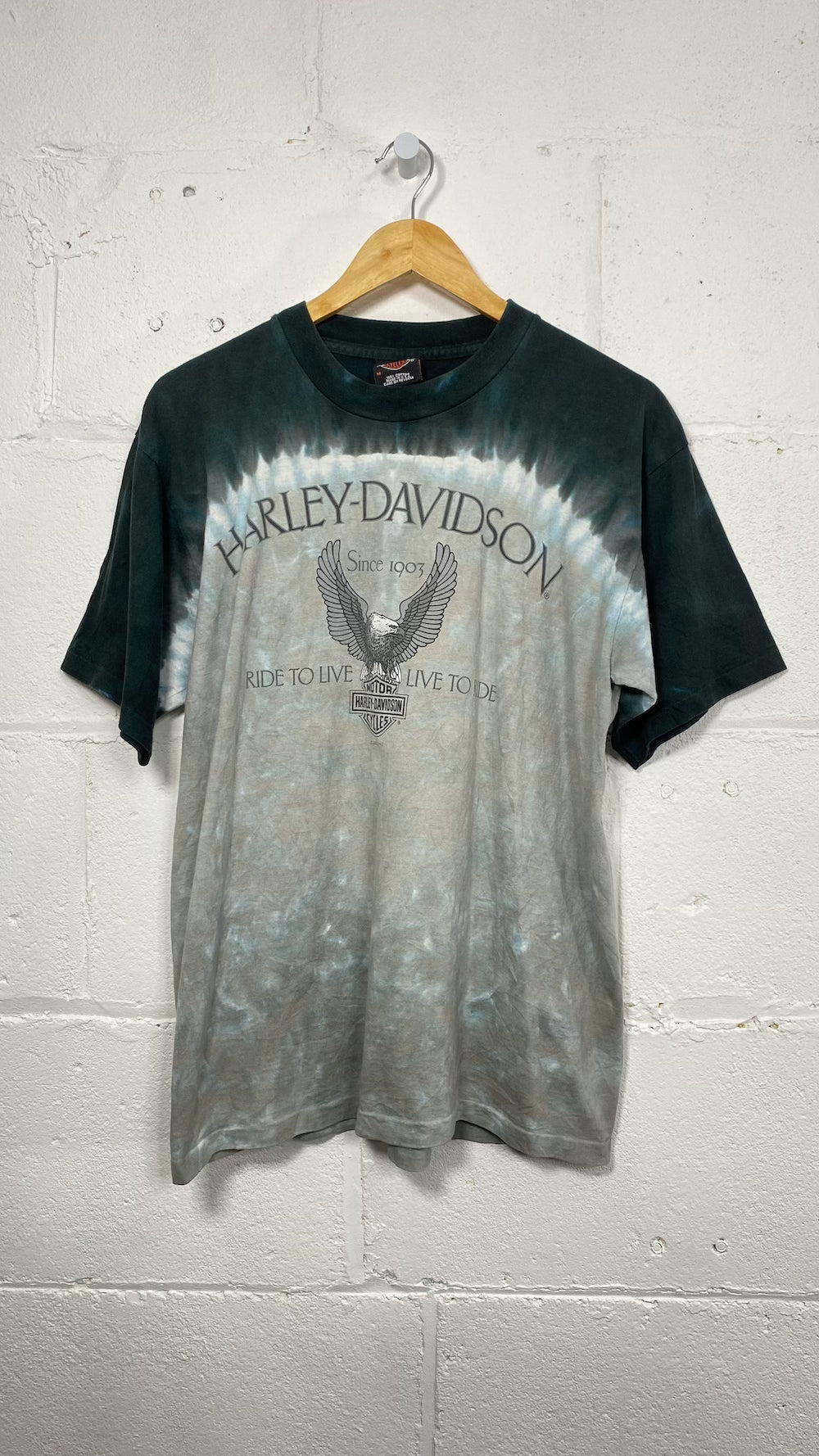 Tie-Dye Harley Davison 1990's Vintage T-Shirt