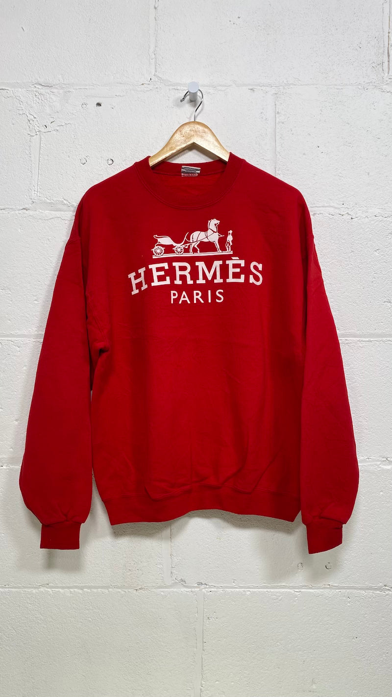 Hermès Paris Bootleg Red Sweater