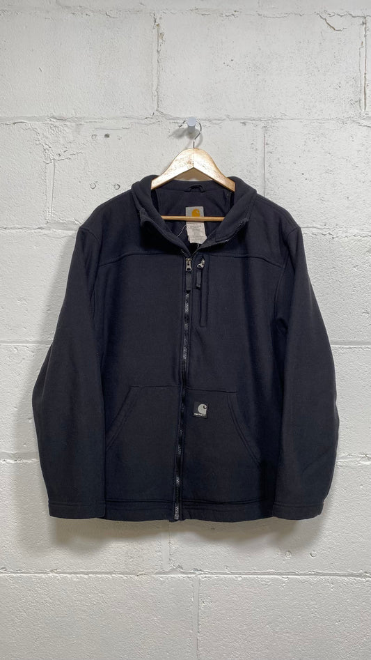 Black Carhartt Fleece Zip-up Jacket